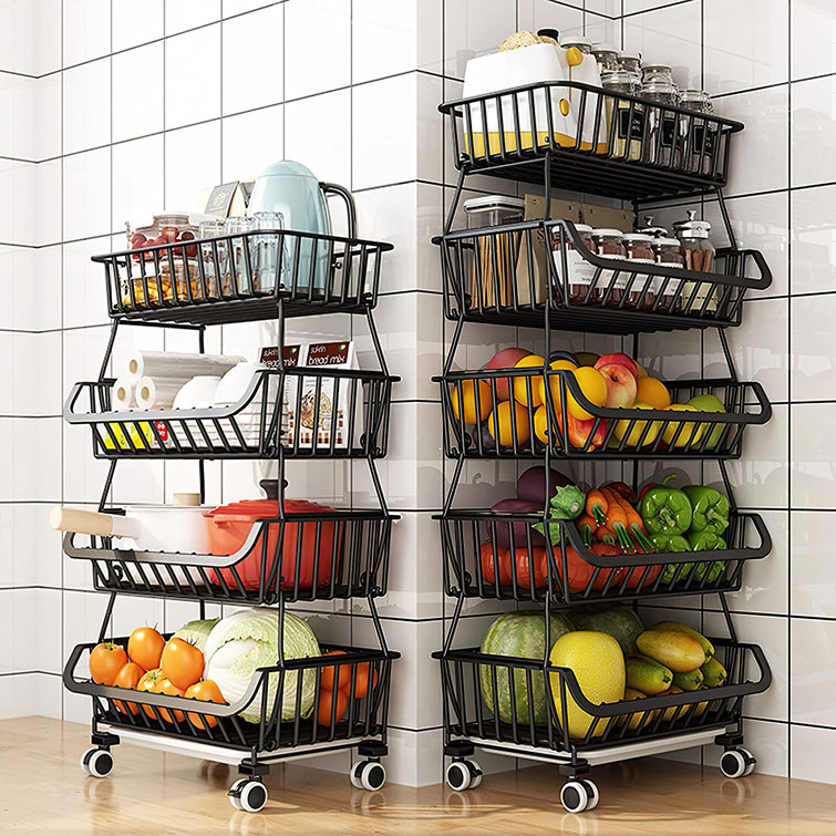 Prep & Savour Fruit Vegetable Produce Metal Storage Bin For Kitchen